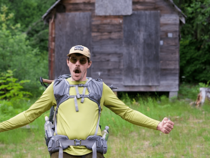 Man with Mystery Ranch backpack