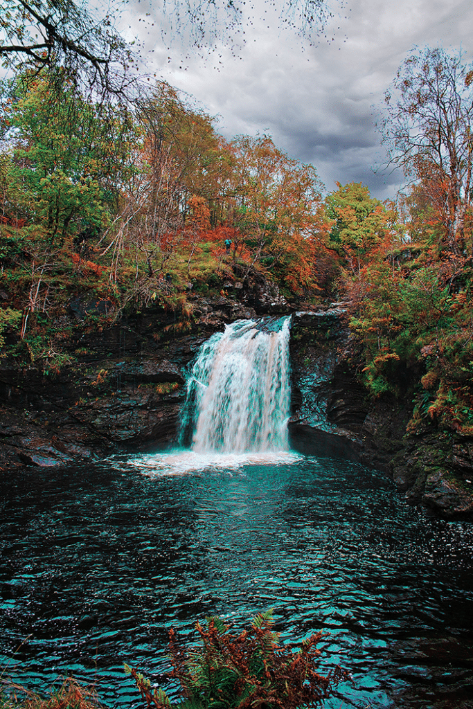 Waterfall in autumn