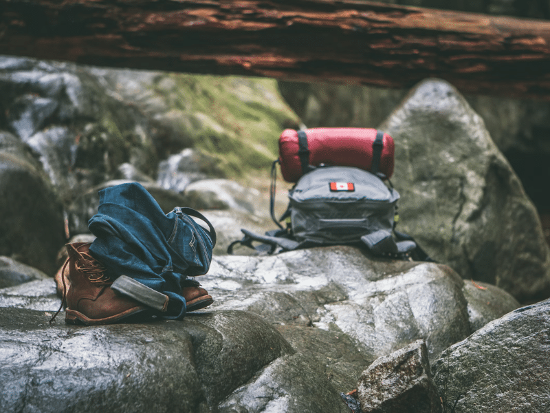 Light packing for a hike