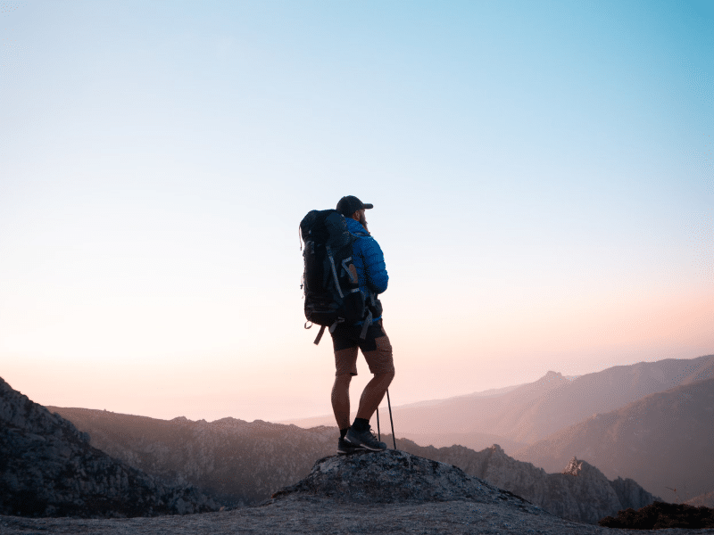 Hiking at the golden hour