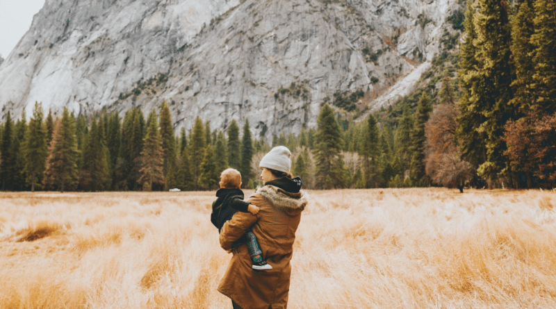 Woman with child in the outdoors