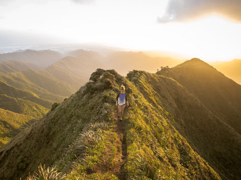 Trail runner in the hills